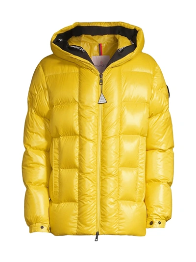 Shop Moncler Dougnac Puffer Jacket In Pastel Yellow