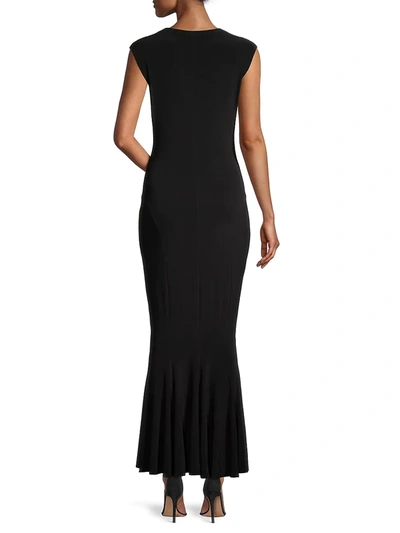 Shop Norma Kamali Women's Fishtail Midi Dress In Black