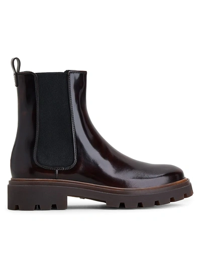 Shop Tod's Pull-on Leather Chelsea Boots In Black