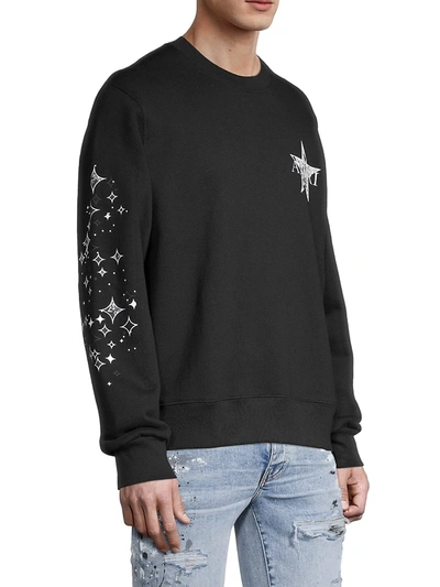 Shop Amiri Paisley Star Pull-over Sweatshirt In Black