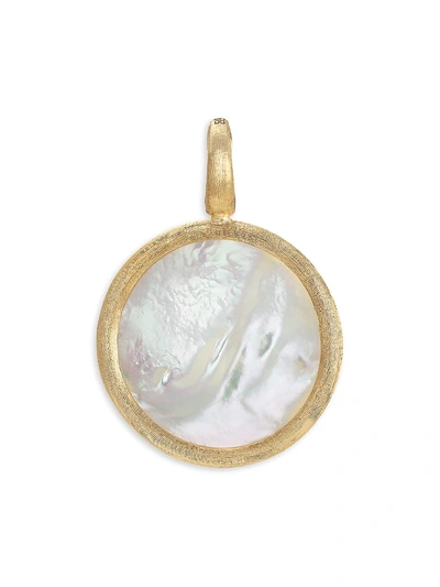Shop Marco Bicego Women's Jaipur 18k Yellow Gold & Mother-of-pearl Pendant In Pearl White