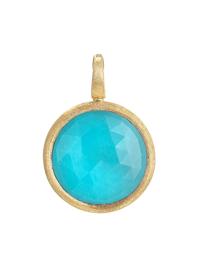 Shop Marco Bicego Women's Jaipur 18k Yellow Gold & Turquoise Pendant In Blue