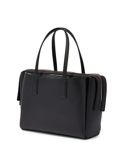 Shop Marc Jacobs Mini Leather Tote In Black