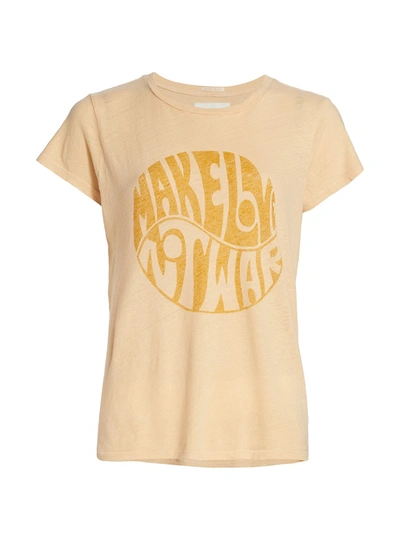 Shop Mother The Lil Sinful Linen Tee In Desert Dust