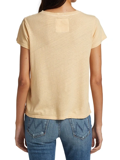 Shop Mother The Lil Sinful Linen Tee In Desert Dust