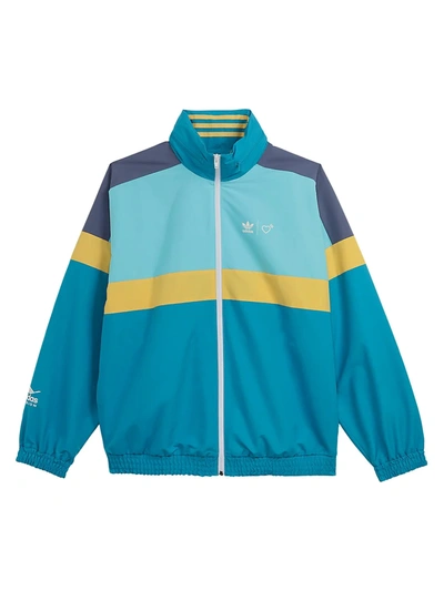 Adidas Originals X Human Made Graphic Colour Block Track Jacket In