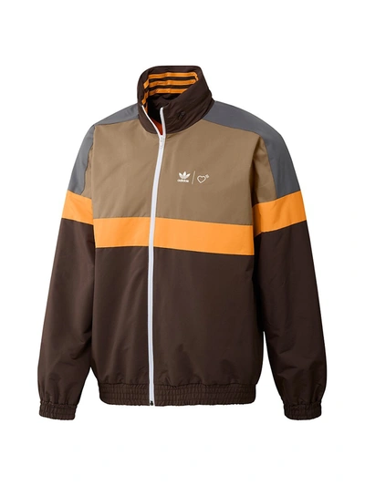 Adidas Originals X Human Made Windbreaker Jacket Brown | ModeSens