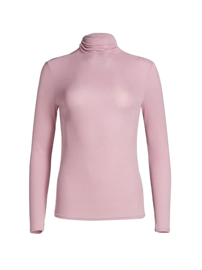 Shop Ag Chels Cotton Turtleneck Sweater In Lavender Sunset