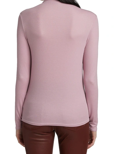 Shop Ag Chels Cotton Turtleneck Sweater In Lavender Sunset