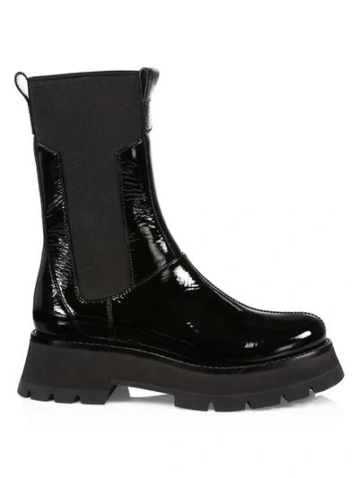 Shop 3.1 Phillip Lim / フィリップ リム Women's Kate Lug-sole Leather Combat Boots In Black