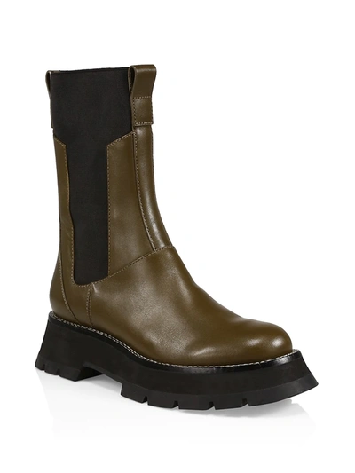 Shop 3.1 Phillip Lim / フィリップ リム Women's Kate Lug-sole Combat Boots In Olive