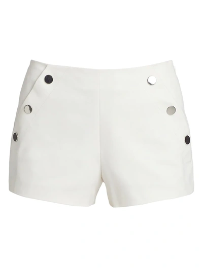 Shop Ramy Brook Women's Drew Button Detail Shorts In Ivory
