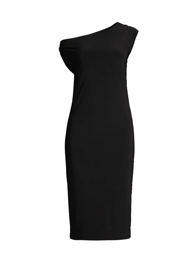 Shop Norma Kamali Women's Drop Shoulder Sheath Dress In Black