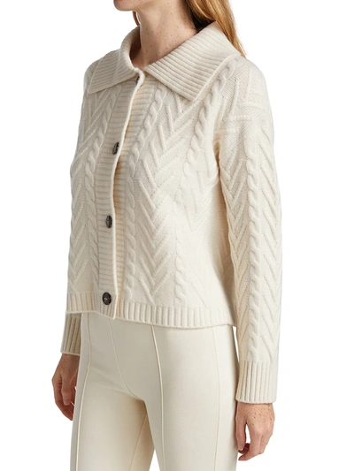 Shop Sablyn Alicia Cashmere Cardigan In Gardenia