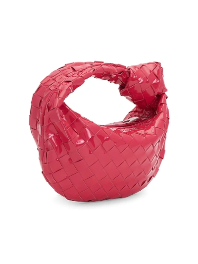 Shop Bottega Veneta Women's Mini Jodie Patent Leather Hobo Bag In Candy