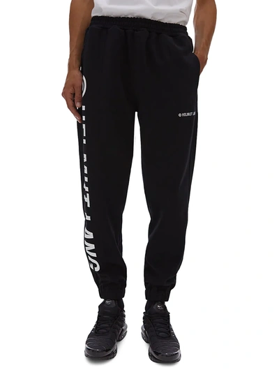 Shop Helmut Lang Logo Sweatpants In Black
