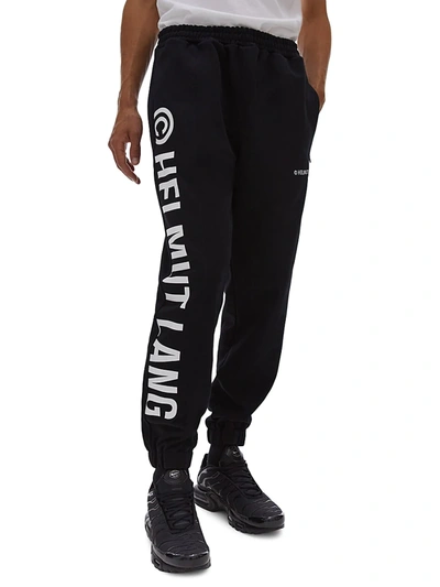 Shop Helmut Lang Logo Sweatpants In Black