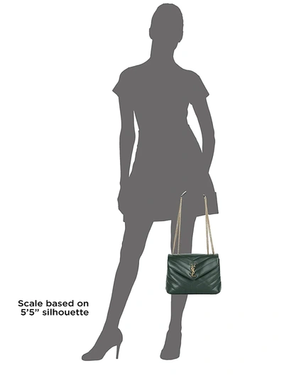 Shop Saint Laurent Women's Small Loulou Matelassé Leather Shoulder Bag In Bianco Cream