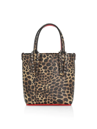 Shop Christian Louboutin Mini Cabata Madagascar North-south Tote In Red