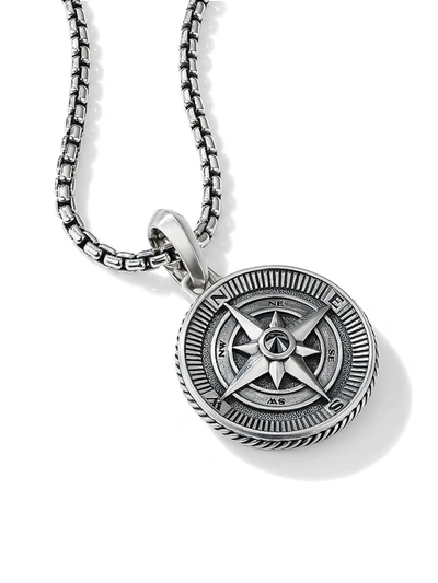 Shop David Yurman Men's Maritime Sterling Silver Diamond Compass Amulet