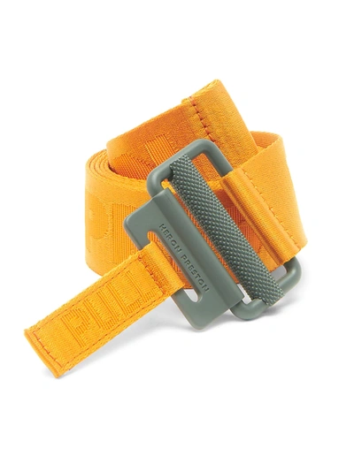 Shop Heron Preston Men's Utilitarian Tape Belt In Orange