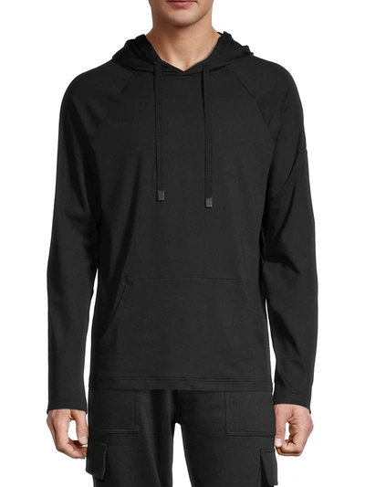 Shop Alo Yoga Men's The Conquer Lightweight Hoodie In Black