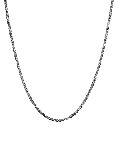Shop David Yurman Men's Sterling Silver Baby Box Chain Necklace
