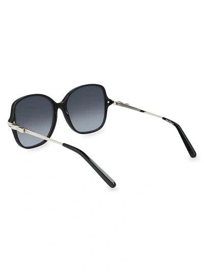 Shop Ferragamo Women's Vara 57mm Square Sunglasses In Black