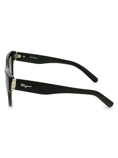 Shop Ferragamo Women's Vara 53mm Cat Eye Sunglasses In Black