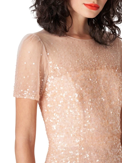 Shop Carolina Herrera Women's Embroidered Sequin Gown In Blush