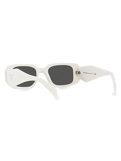 Shop Prada Men's Symbole 49mm Rectangle Sunglasses In Black