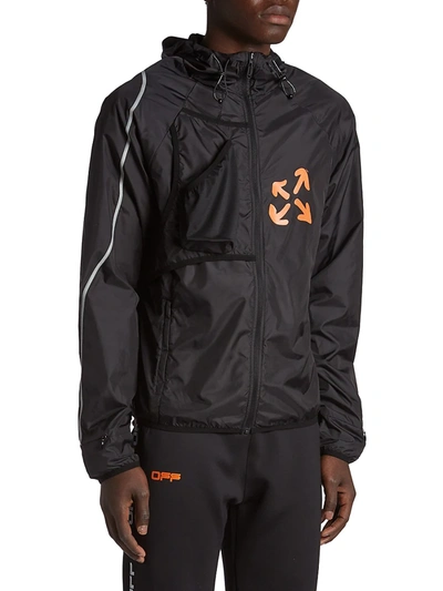 Shop Off-white Active Running Jacket In Black