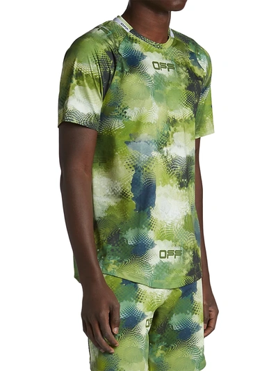 Shop Off-white Active Short-sleeve Mesh T-shirt In Green