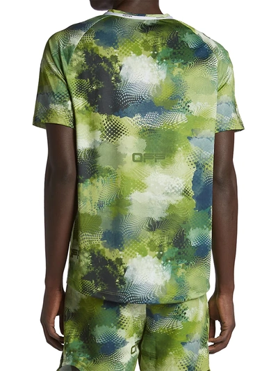 Shop Off-white Active Short-sleeve Mesh T-shirt In Green
