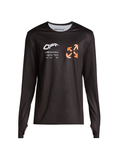 Shop Off-white Active Long-sleeve Shirt In Black