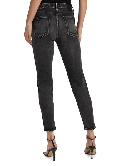 Moussy Vintage Westcliffe High-rise Skinny Jeans In Faded Black 