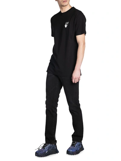 Shop Off-white Degradé Arrow Logo Cotton T-shirt In Black Multi