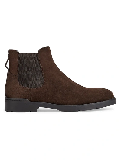 Shop Ermenegildo Zegna Cortina Chelsea Boots In Brown