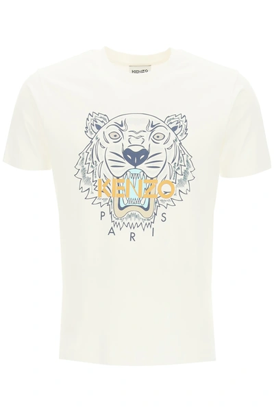 Shop Kenzo Tiger Print T-shirt In White (white)