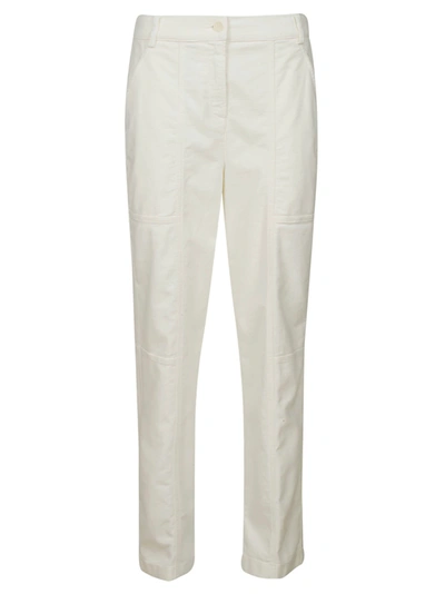 Shop Aspesi Straight Trousers In Bianco