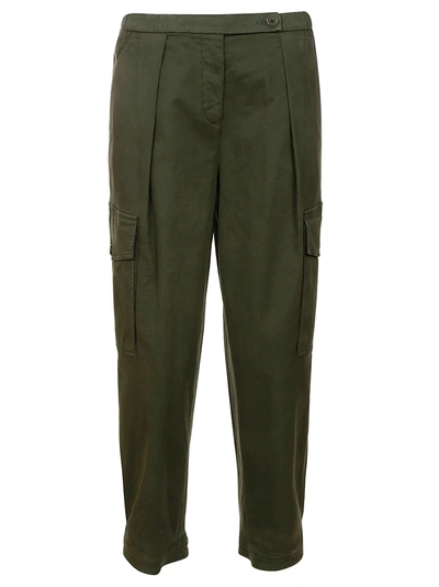 Shop Aspesi Cargo Trousers In Militare