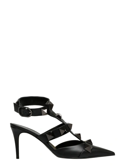 Shop Valentino Roman Stud Pumps In Black