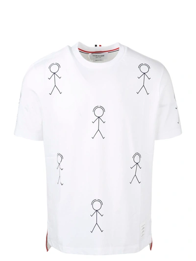 Shop Thom Browne Mr. Thom T-shirt In White