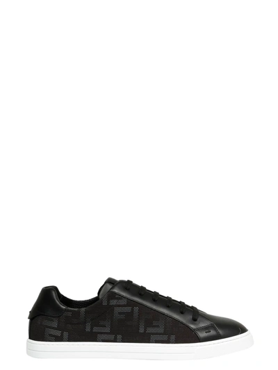 Shop Fendi Ff Flash Sneakers In Black