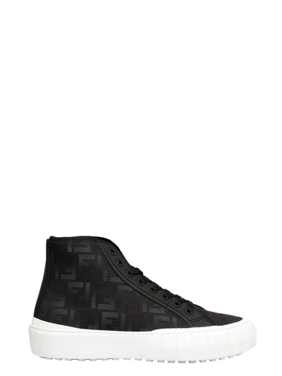 Shop Fendi Ff Flash High-top Sneakers In Black