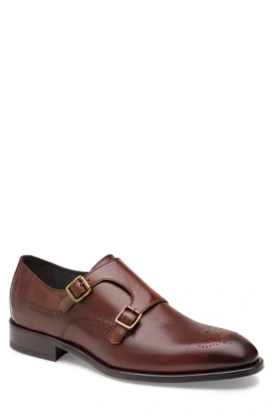 Shop Johnston & Murphy Collection  Ellsworth Double Monk Strap Shoe In Brown