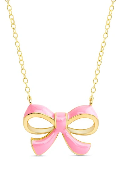 Shop Lily Nily Bow Pendant Necklace In Gold