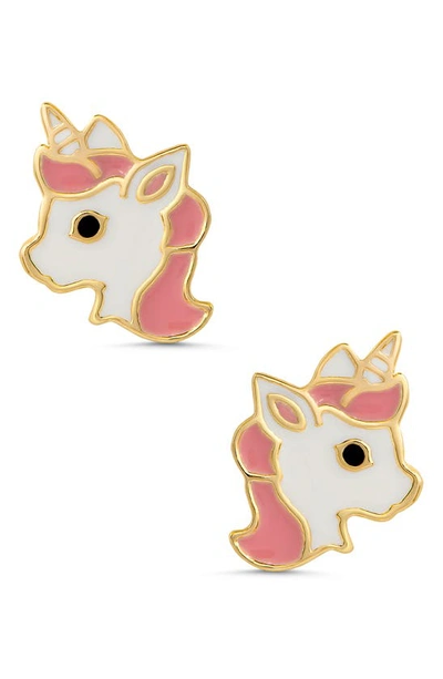 Shop Lily Nily Unicorn Stud Earrings In Gold