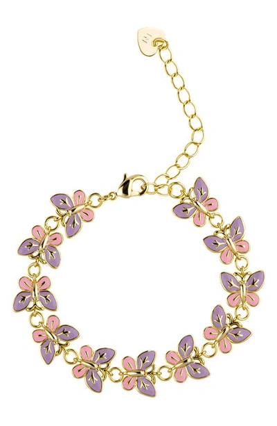 Lily Nily Butterfly Link Bracelet In Pink