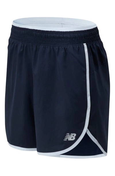 Shop New Balance Accelerate Shorts In Eclipse- Dark Blue